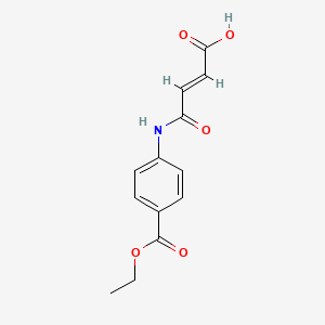 molecular formula C13H13NO5 B5639298 4-{[4-(ethoxycarbonyl)phenyl]amino}-4-oxo-2-butenoic acid 