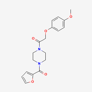 molecular formula C18H20N2O5 B5639310 1-(2-furoyl)-4-[(4-methoxyphenoxy)acetyl]piperazine CAS No. 60113-45-3