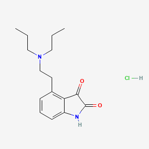 molecular formula C16H23ClN2O2 B563932 4-(2-(二丙氨基)乙基)吲哚-2,3-二酮盐酸盐 CAS No. 221264-21-7