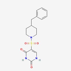 molecular formula C16H19N3O4S B5639326 5-[(4-benzyl-1-piperidinyl)sulfonyl]-2-hydroxy-4(3H)-pyrimidinone 