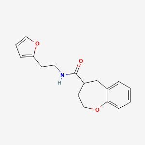 molecular formula C17H19NO3 B5639373 N-[2-(2-furyl)ethyl]-2,3,4,5-tetrahydro-1-benzoxepine-4-carboxamide 