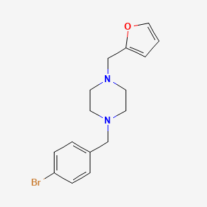 molecular formula C16H19BrN2O B5639394 1-(4-bromobenzyl)-4-(2-furylmethyl)piperazine 