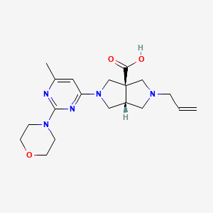 molecular formula C19H27N5O3 B5639404 (3aR*,6aR*)-2-allyl-5-(6-methyl-2-morpholin-4-ylpyrimidin-4-yl)hexahydropyrrolo[3,4-c]pyrrole-3a(1H)-carboxylic acid 