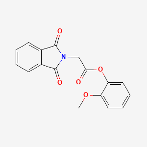 molecular formula C17H13NO5 B5639417 2-methoxyphenyl (1,3-dioxo-1,3-dihydro-2H-isoindol-2-yl)acetate CAS No. 33845-23-7