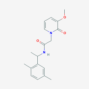 molecular formula C18H22N2O3 B5639419 N-[1-(2,5-dimethylphenyl)ethyl]-2-(3-methoxy-2-oxopyridin-1(2H)-yl)acetamide 