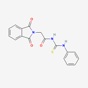 molecular formula C17H13N3O3S B5639426 N-(anilinocarbonothioyl)-2-(1,3-dioxo-1,3-dihydro-2H-isoindol-2-yl)acetamide 