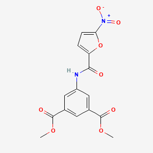 molecular formula C15H12N2O8 B5639455 dimethyl 5-[(5-nitro-2-furoyl)amino]isophthalate CAS No. 5348-81-2