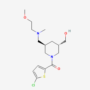 molecular formula C16H25ClN2O3S B5639462 ((3S*,5R*)-1-[(5-chloro-2-thienyl)carbonyl]-5-{[(2-methoxyethyl)(methyl)amino]methyl}piperidin-3-yl)methanol 