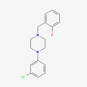 molecular formula C17H18ClFN2 B5639469 1-(3-chlorophenyl)-4-(2-fluorobenzyl)piperazine 