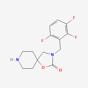 molecular formula C14H15F3N2O2 B5639477 3-(2,3,6-trifluorobenzyl)-1-oxa-3,8-diazaspiro[4.5]decan-2-one hydrochloride 