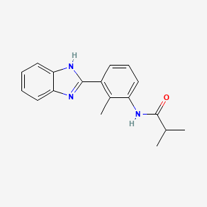 molecular formula C18H19N3O B5639485 N-[3-(1H-benzimidazol-2-yl)-2-methylphenyl]-2-methylpropanamide 