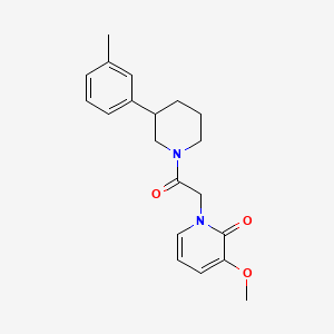 molecular formula C20H24N2O3 B5639505 3-methoxy-1-{2-[3-(3-methylphenyl)piperidin-1-yl]-2-oxoethyl}pyridin-2(1H)-one 