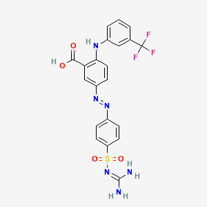 molecular formula C21H17F3N6O4S B563956 5-{(Z)-[4-(Carbamimidoylsulfamoyl)phenyl]diazenyl}-2-{[3-(trifluoromethyl)phenyl]amino}benzoic acid CAS No. 110679-70-4