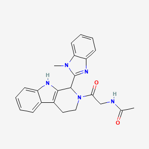 molecular formula C23H23N5O2 B5639560 N-{2-[1-(1-methyl-1H-benzimidazol-2-yl)-1,3,4,9-tetrahydro-2H-beta-carbolin-2-yl]-2-oxoethyl}acetamide 