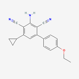 molecular formula C19H17N3O B5639575 3-amino-5-cyclopropyl-4'-ethoxy-2,4-biphenyldicarbonitrile 