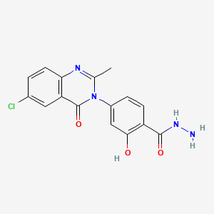 4-(6-Chloro-2-methyl-4-oxoquinazolin-3-yl)-2-hydroxybenzohydrazide