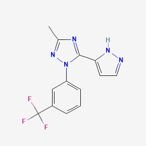 3-methyl-5-(1H-pyrazol-3-yl)-1-[3-(trifluoromethyl)phenyl]-1H-1,2,4-triazole