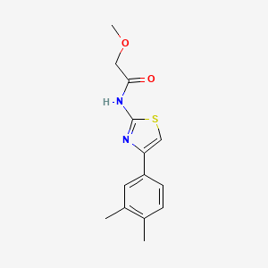 molecular formula C14H16N2O2S B5639632 N-[4-(3,4-dimethylphenyl)-1,3-thiazol-2-yl]-2-methoxyacetamide 