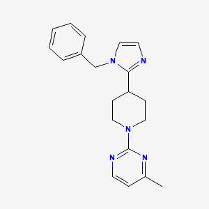 molecular formula C20H23N5 B5639640 2-[4-(1-benzyl-1H-imidazol-2-yl)piperidin-1-yl]-4-methylpyrimidine 