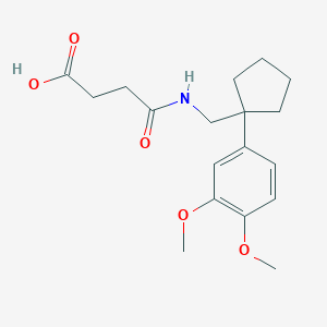 molecular formula C18H25NO5 B5639643 4-({[1-(3,4-dimethoxyphenyl)cyclopentyl]methyl}amino)-4-oxobutanoic acid 