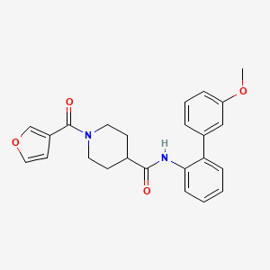 molecular formula C24H24N2O4 B5639652 1-(3-furoyl)-N-(3'-methoxybiphenyl-2-yl)piperidine-4-carboxamide 