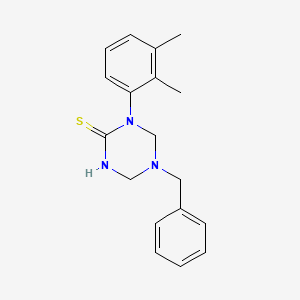 molecular formula C18H21N3S B5639672 5-benzyl-1-(2,3-dimethylphenyl)-1,3,5-triazinane-2-thione 