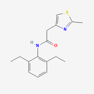 molecular formula C16H20N2OS B5639673 N-(2,6-diethylphenyl)-2-(2-methyl-1,3-thiazol-4-yl)acetamide 