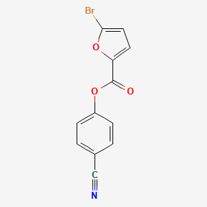 molecular formula C12H6BrNO3 B5639680 4-cyanophenyl 5-bromo-2-furoate 