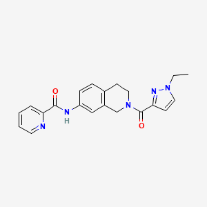 N-{2-[(1-ethyl-1H-pyrazol-3-yl)carbonyl]-1,2,3,4-tetrahydroisoquinolin-7-yl}pyridine-2-carboxamide
