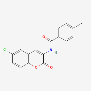 molecular formula C17H12ClNO3 B5639688 N-(6-chloro-2-oxo-2H-chromen-3-yl)-4-methylbenzamide 