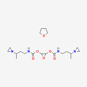 [3-[3-(aziridin-1-yl)butylcarbamoyloxy]oxiran-2-yl] N-[3-(aziridin-1-yl)butyl]carbamate;oxolane