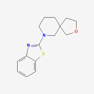 molecular formula C15H18N2OS B5639697 7-(1,3-benzothiazol-2-yl)-2-oxa-7-azaspiro[4.5]decane 