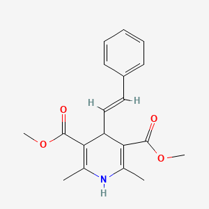 molecular formula C19H21NO4 B5639704 dimethyl 2,6-dimethyl-4-(2-phenylvinyl)-1,4-dihydro-3,5-pyridinedicarboxylate 