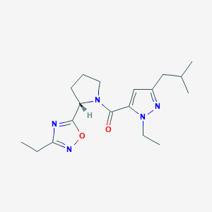 3-ethyl-5-{(2S)-1-[(1-ethyl-3-isobutyl-1H-pyrazol-5-yl)carbonyl]-2-pyrrolidinyl}-1,2,4-oxadiazole