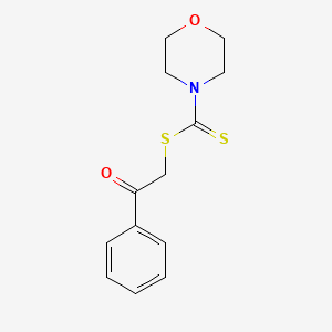 molecular formula C13H15NO2S2 B5639731 2-oxo-2-phenylethyl 4-morpholinecarbodithioate CAS No. 24372-61-0