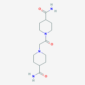 molecular formula C14H24N4O3 B5639732 1,1'-(1-oxo-1,2-ethanediyl)di(4-piperidinecarboxamide) 