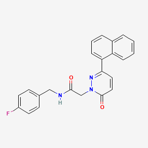 molecular formula C23H18FN3O2 B5639743 N-(4-fluorobenzyl)-2-[3-(1-naphthyl)-6-oxo-1(6H)-pyridazinyl]acetamide 