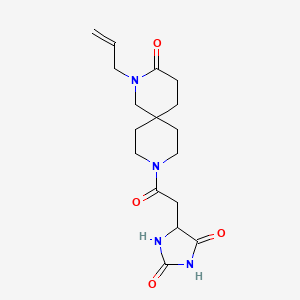 molecular formula C17H24N4O4 B5639752 5-[2-(2-allyl-3-oxo-2,9-diazaspiro[5.5]undec-9-yl)-2-oxoethyl]-2,4-imidazolidinedione 