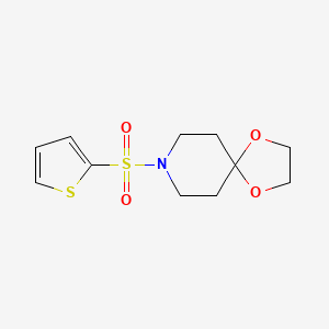 molecular formula C11H15NO4S2 B5639846 8-(2-thienylsulfonyl)-1,4-dioxa-8-azaspiro[4.5]decane 