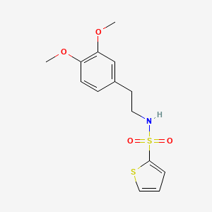 molecular formula C14H17NO4S2 B5639848 N-[2-(3,4-dimethoxyphenyl)ethyl]-2-thiophenesulfonamide 