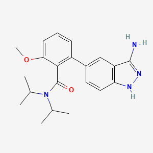 molecular formula C21H26N4O2 B5639896 2-(3-amino-1H-indazol-5-yl)-N,N-diisopropyl-6-methoxybenzamide 