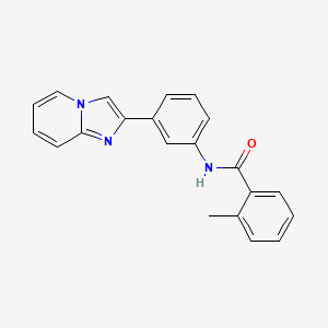 molecular formula C21H17N3O B5639916 N-(3-imidazo[1,2-a]pyridin-2-ylphenyl)-2-methylbenzamide 