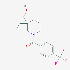 molecular formula C17H22F3NO2 B5639980 {3-propyl-1-[4-(trifluoromethyl)benzoyl]-3-piperidinyl}methanol 