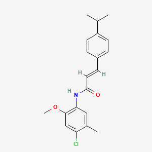 molecular formula C20H22ClNO2 B5639998 N-(4-chloro-2-methoxy-5-methylphenyl)-3-(4-isopropylphenyl)acrylamide 