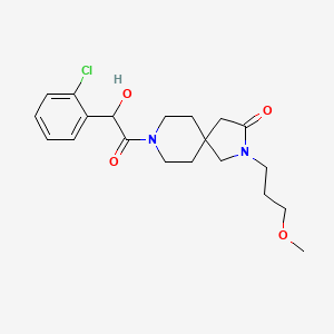 molecular formula C20H27ClN2O4 B5640002 8-[(2-chlorophenyl)(hydroxy)acetyl]-2-(3-methoxypropyl)-2,8-diazaspiro[4.5]decan-3-one 