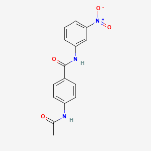 molecular formula C15H13N3O4 B5640005 4-(acetylamino)-N-(3-nitrophenyl)benzamide 