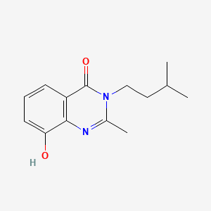 molecular formula C14H18N2O2 B564006 8-Hydroxy-2-methyl-3-(3-methylbutyl)quinazolin-4-one CAS No. 100722-98-3