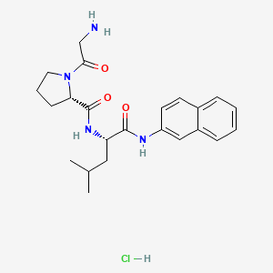 molecular formula C23H31ClN4O3 B564007 H-Gly-pro-leu-beta-NA hcl CAS No. 100929-83-7