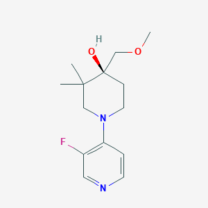 molecular formula C14H21FN2O2 B5640079 (4S)-1-(3-fluoro-4-pyridinyl)-4-(methoxymethyl)-3,3-dimethyl-4-piperidinol 