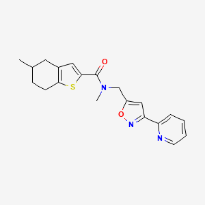 N,5-dimethyl-N-{[3-(2-pyridinyl)-5-isoxazolyl]methyl}-4,5,6,7-tetrahydro-1-benzothiophene-2-carboxamide